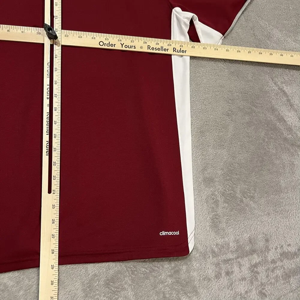 Denver Pioneers Shirt Mens Medium Red NCAA Ice Hockey Adidas Climacool Polo